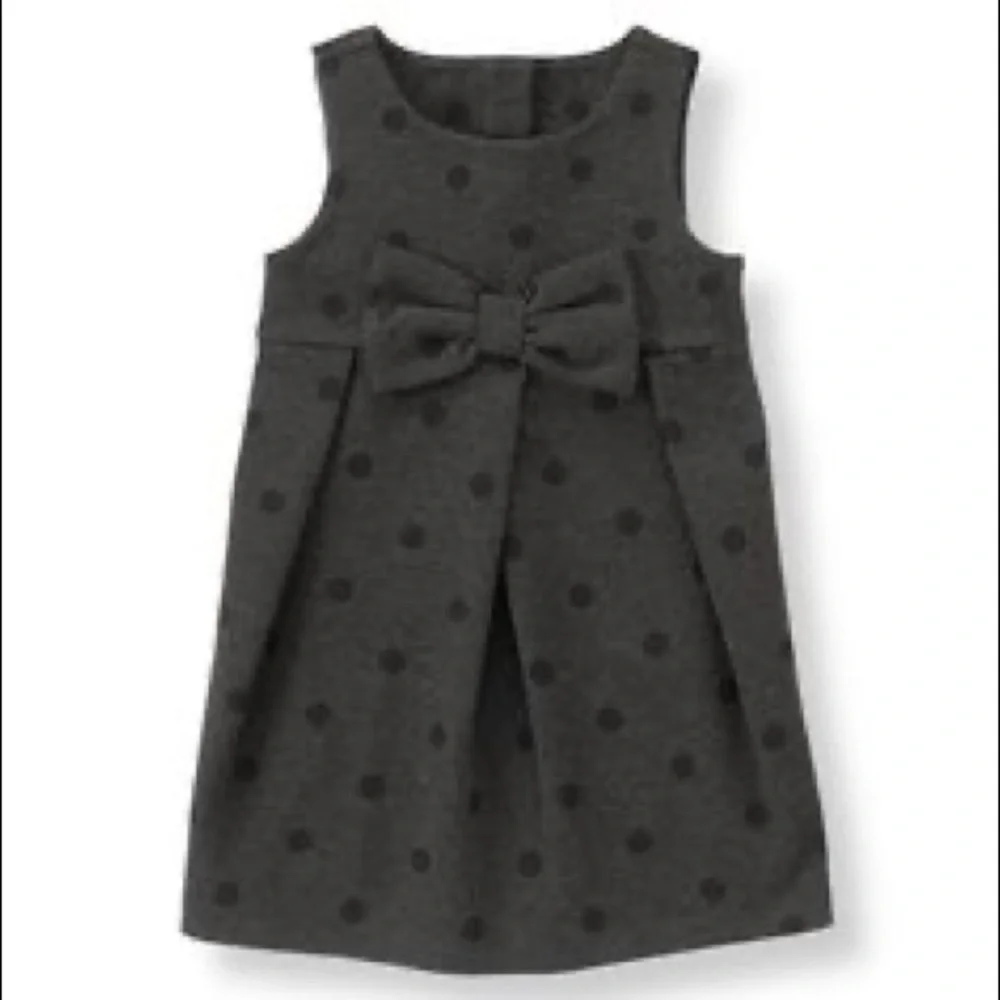 Janie and jack charcoal dot ponte dress